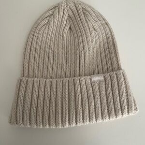 Aritiza Neutral Ribbed Knit Beanie
